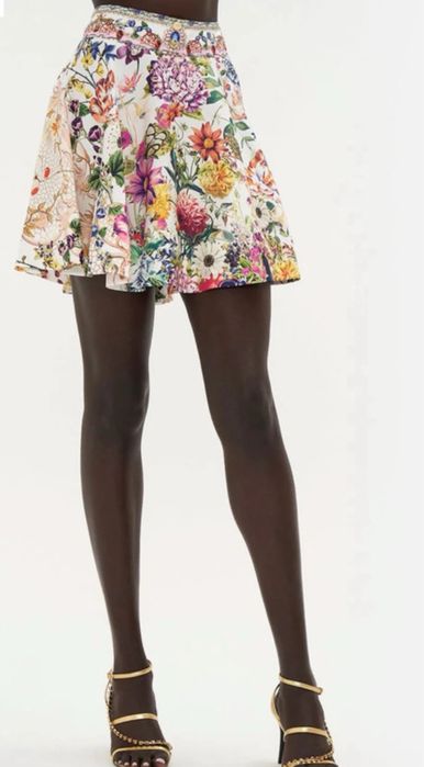 Komplet z jedwabiu - spódnica i bluzka Camilla z kryształkami