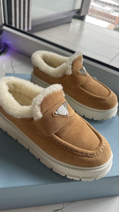 Buty inspiro Prada Shearling-Lined Suede