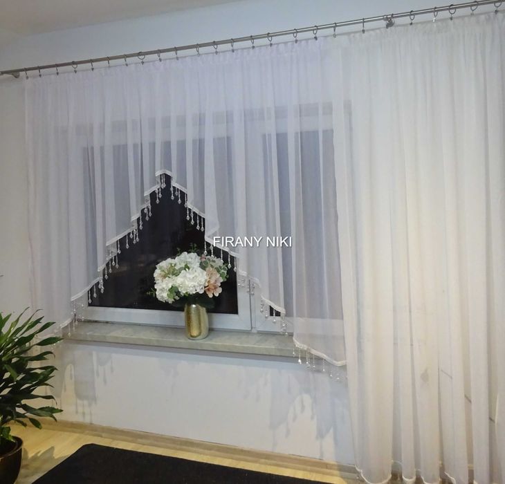firana balkonowa z koralikami 600x250 nr 168