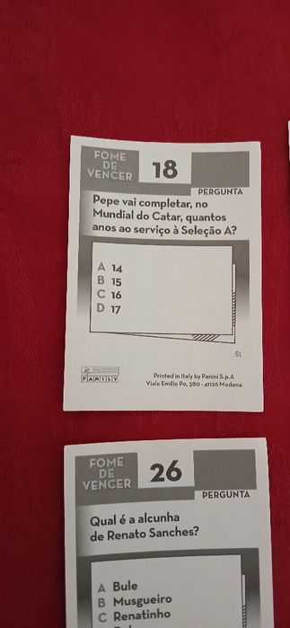Cromos Fome de Vencer - Family