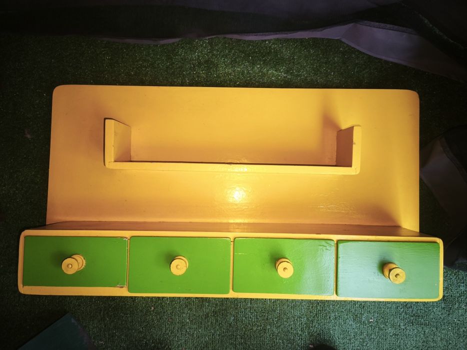 Półka wisząca przyprawnik komplet do kredens PRL