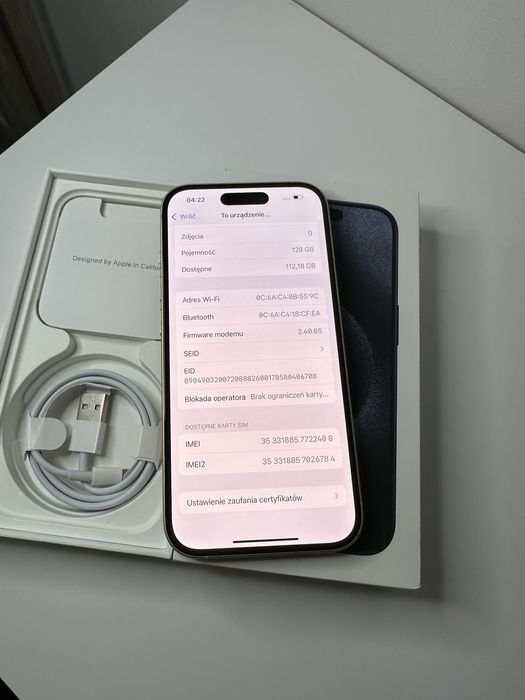 iPhone 15 128GB | 100% Kondycji | Stan IDEALNY!