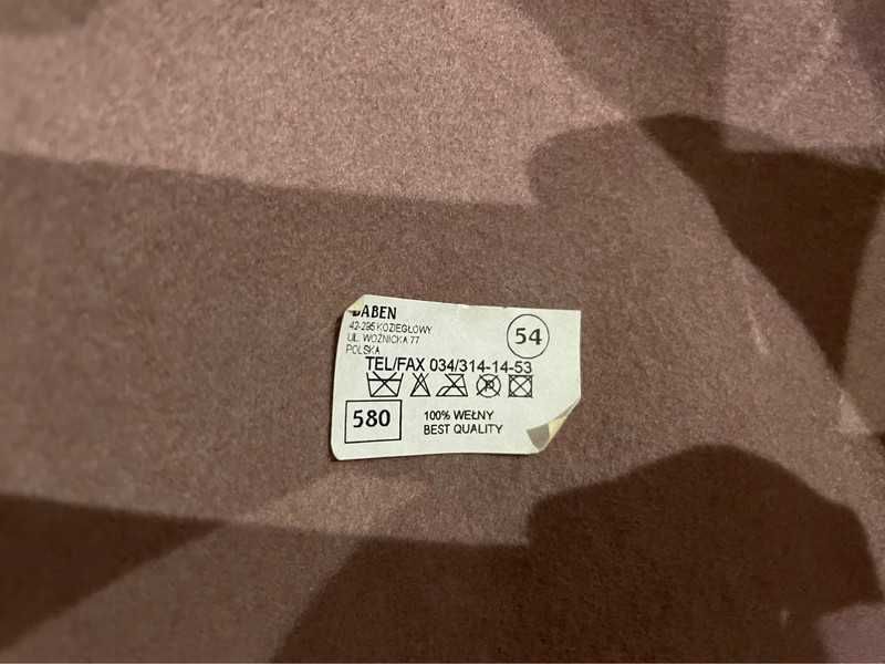 Kapelusz elegancki toczek melonik wełniany polski pudrowy