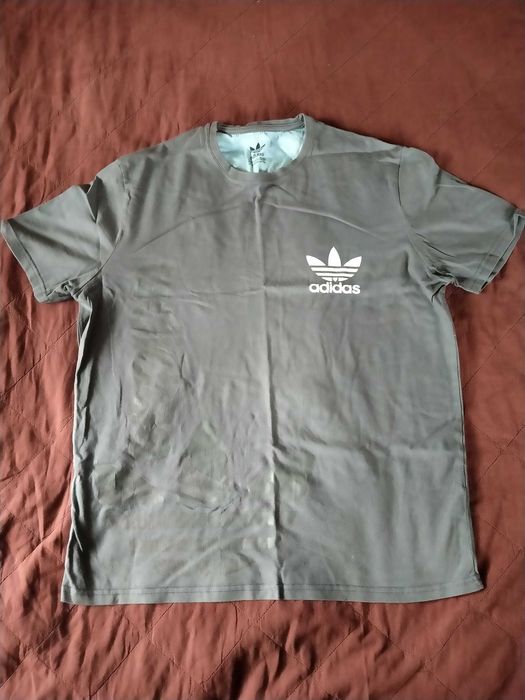 Adidas, koszulka/tshirt męska, grafitowa, Super, Polecam