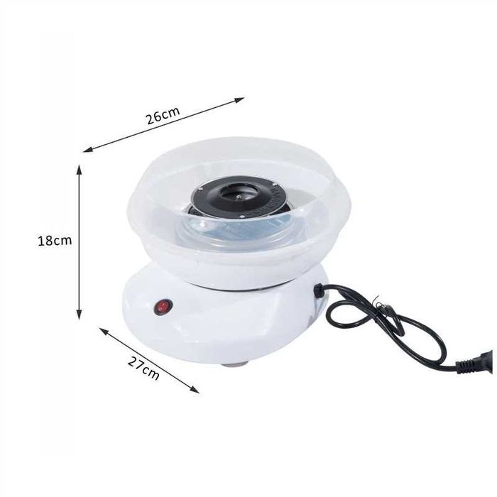 Máquina de Algodão Doce - Potência 450W-550W - Branco
