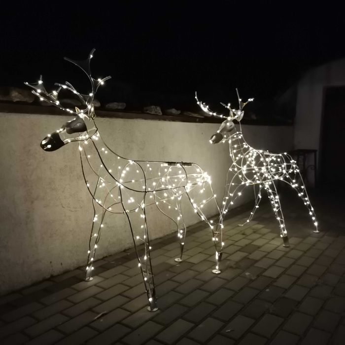 Renifer ozdoba prezent stalowy kuty 145cm duży  święta choinka