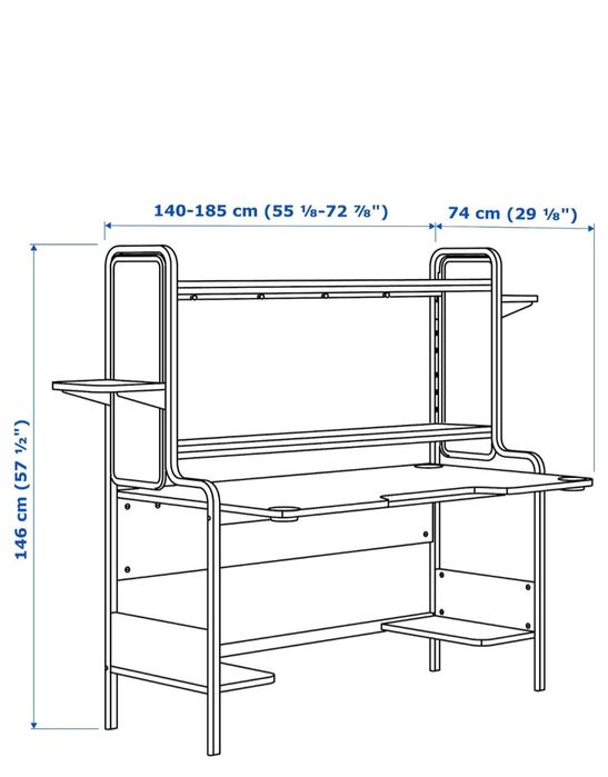 Secretária Gaming Preta - Ikea