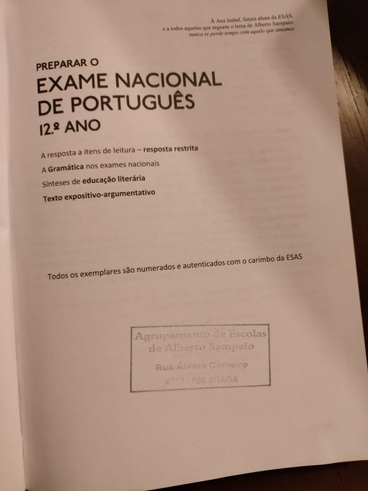 Livro Preparar Exame Nacional de Português 12.° Ano