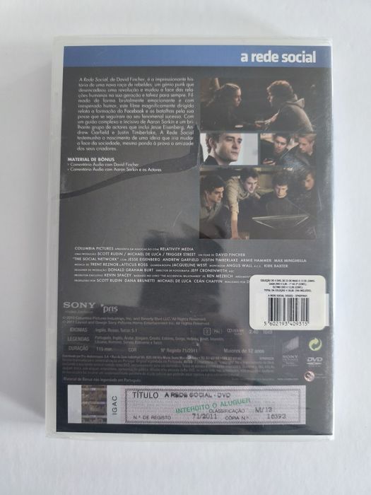 DVD A Rede Social