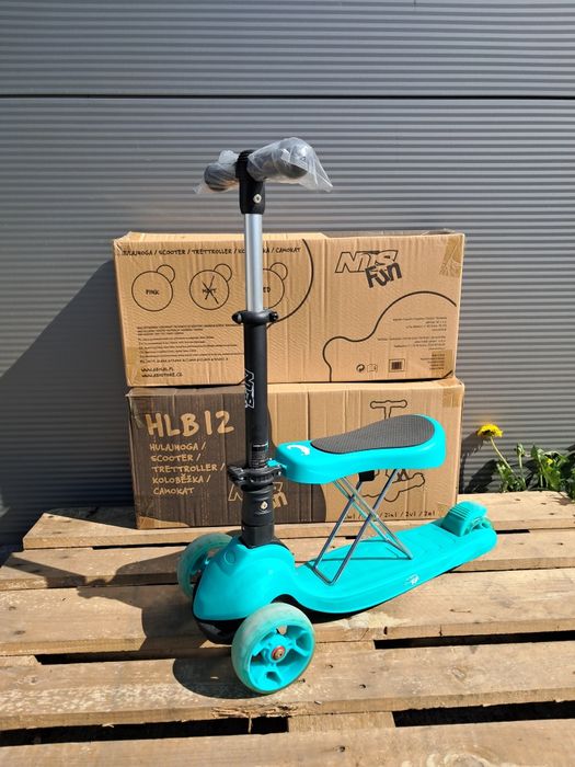Nils hlb12 nowe hulajnogi jeździki w kolorze miętowym