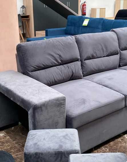 Novo sofá-cama de veludo + pufe/ Entrega grátis/ Pagamento na entrega