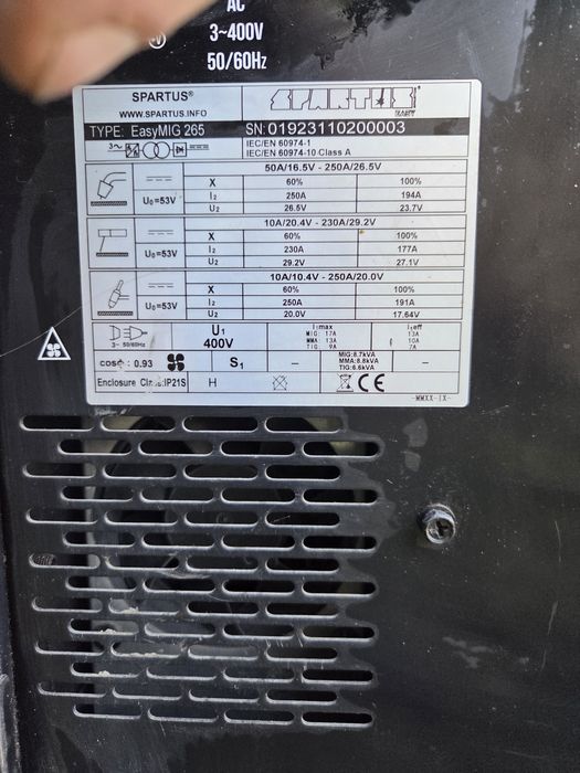 Migomat mig spawarka spartus easy mig 265