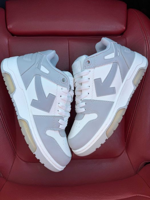 (БЕЗ ПЕРЕДОПЛАТИ) Off-White Out Of Office Grey White оф вайт кросівки сірі білі