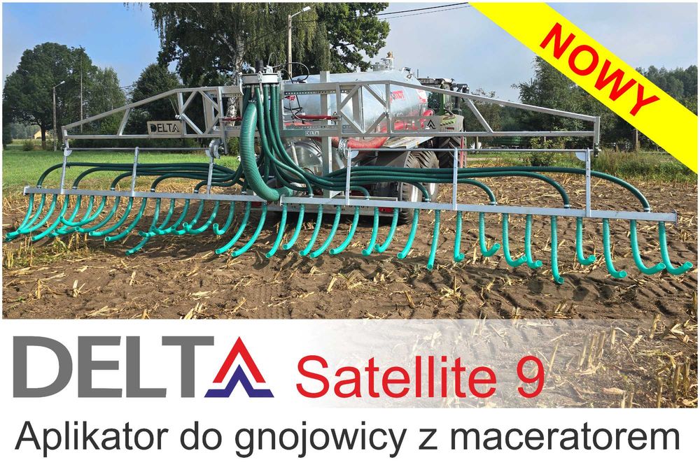 Aplikator do gnojowicy Delta Satellite 9 z maceratorem, NOWY