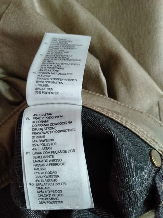 Spodnie  damskie złote H&M S/M