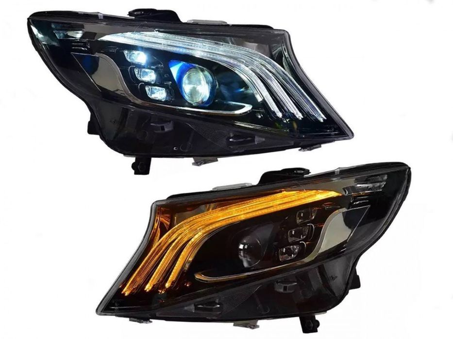 Фары Vito Mercedes Benz W447 V-class Metris стиль Maybach