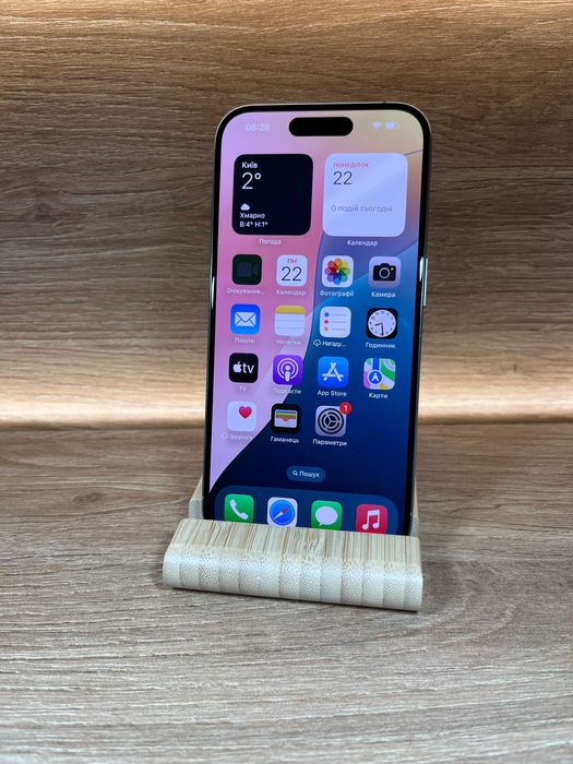 iPhone 15 Pro 128 Natural!! АКБ: 85%!! №: 2408!! ЯК НОВИЙ !!! З США !! Айфон купити оригінал !!