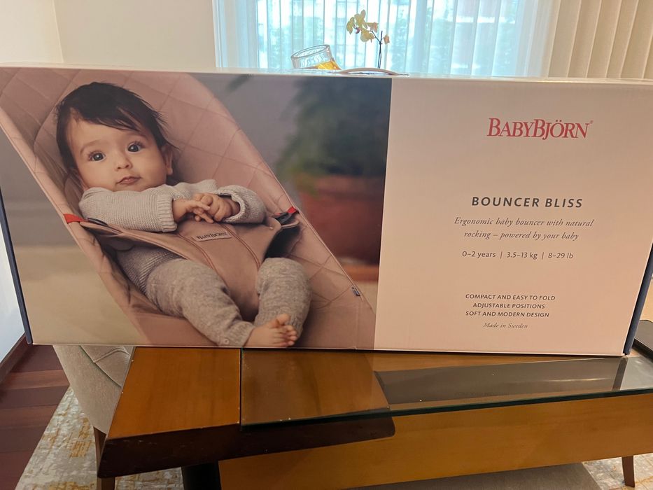 Espreguiçadeira BabyBjörn Bliss Algodão azul meia-noite