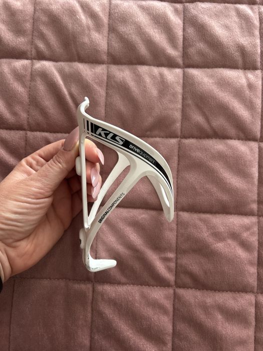 Тримач велосипедний kls для пляжки білий бу