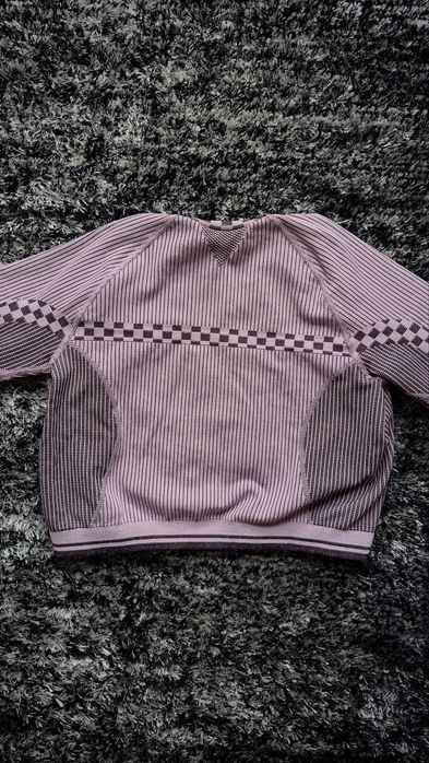 Prozis Top Ciclismo Cropped Zip | Rosa Xadrez | Novo