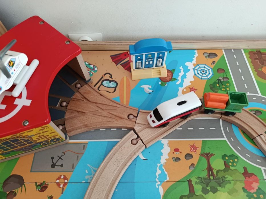 Kolejka drewniana stół kinderkraft
