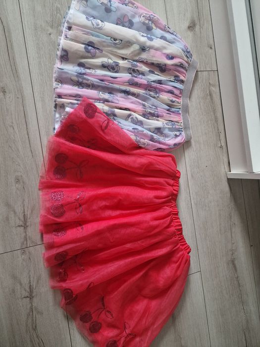 Spódniczki tiulowe 2 szt Myszka Minni i wisienki