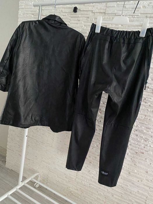 Rezerwacja Minouu nowy komplet garnitur eko skóra zamki naszywki