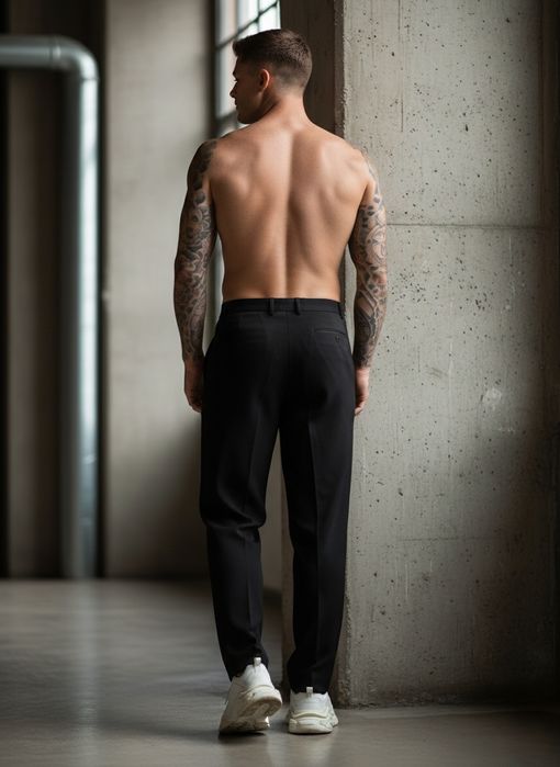 Идеальная База: Классические Брюки в Глубоком Черном (р. 48/M)