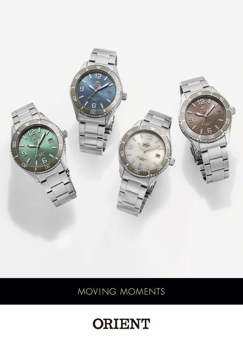 Orient Kamasu SOLAR RA-WJ0001E (39.9 mm) 200 m. WR, safira