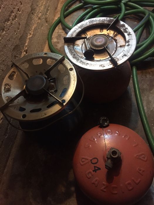 Fogão e botijas a gás