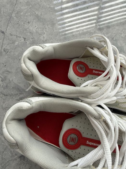 Чоловічі / жіночі кросівки Nike x Supreme Shox Ride 2 White Red Sp Grey DN1615-100, білі кросівки найк супрім шокс райд 2