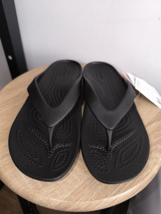 CROCS czarne klapki japonki kadee flip W6(36-37)