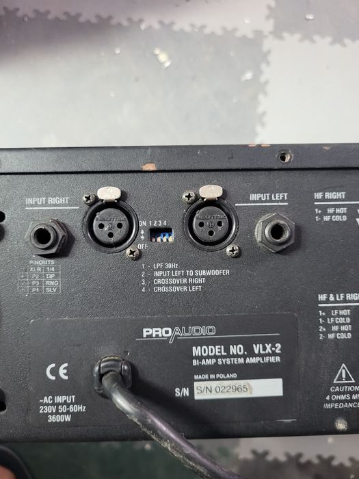 Końcowka mocy pro audio vlx-2 3 kanałowa