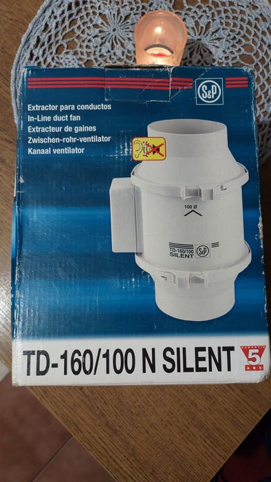 Wentylator kanałowy TD-160/100 N SILENT Soler & Palan 100 mm, cichy