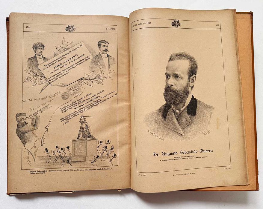 1890, O CHARIVARI - Jornal Humorístico Ilustrado do Porto. 5º Anno.