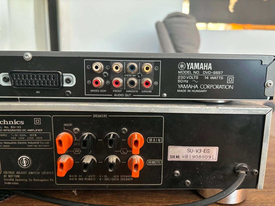 Wzmacniacz technics i cd Yamaha