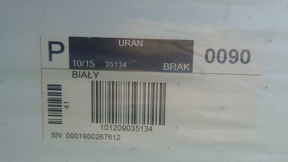 Drzwi techniczne ocieplone "90" białe prawe