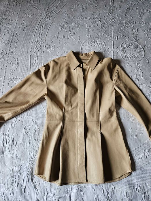 Шкіряна сорочка Massimo Dutti