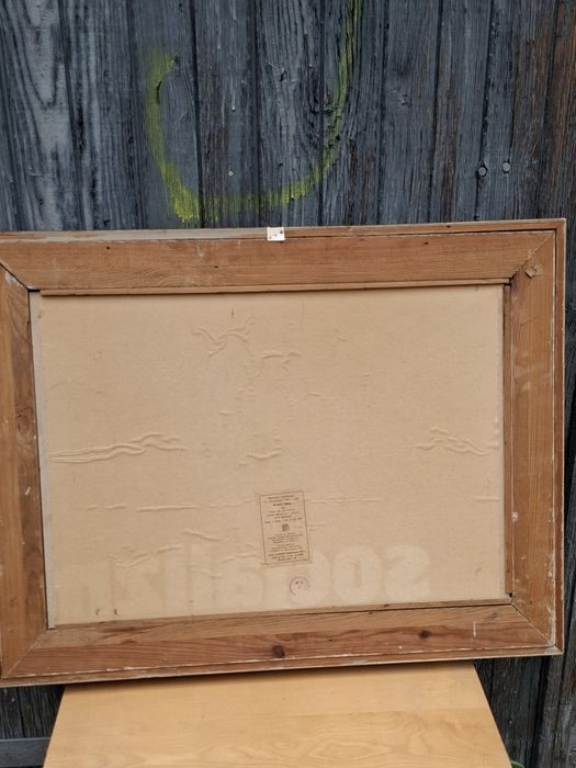 Hobbema Młyn Wodny reprodukcja  prl