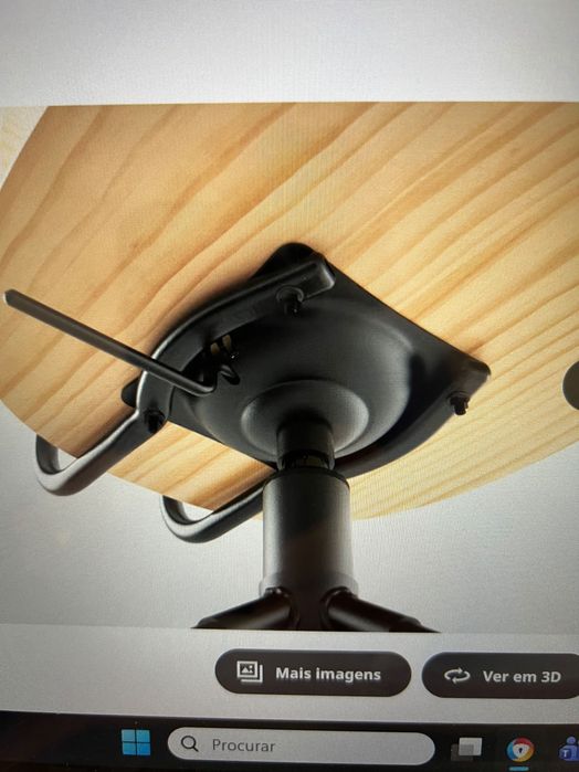 Cadeira p/ escritório, pinho/preto