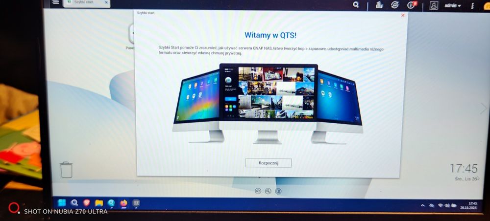 Serwer NAD QNAP TS-212p 512MB DDR3 USB 3.2 2 x hdd dysk zewnętrzny