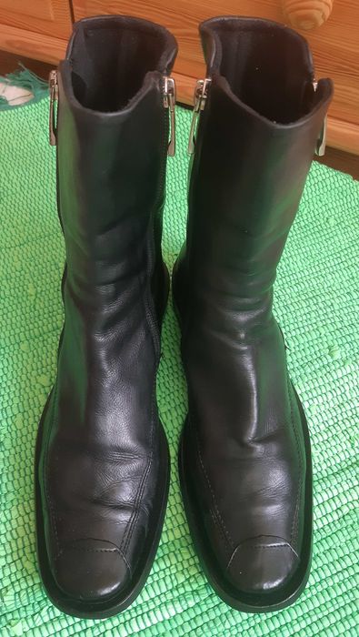 Świetne skórzane botki/sztyblety Gino Rosi, rozmiar 36