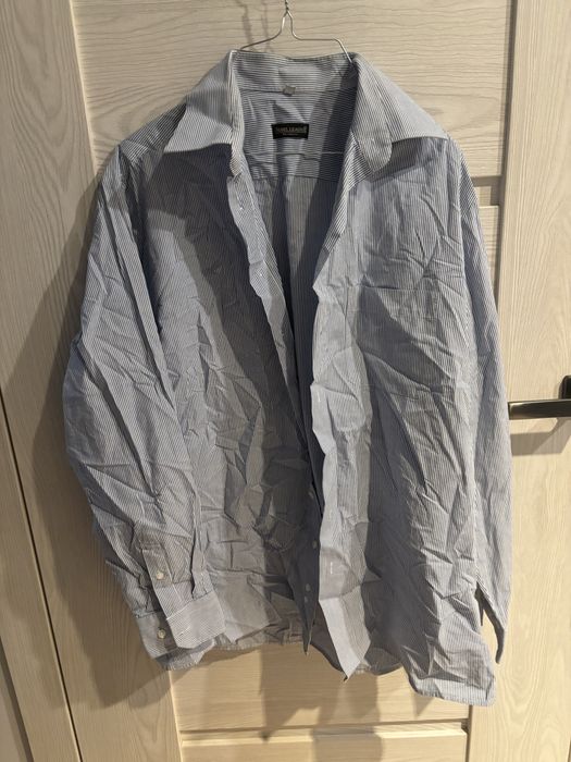 Koszula w drobny prążek paski niebieska 41/16 nobel league