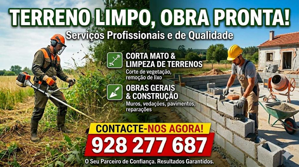 serviços de corte de mato corta mato e obras de todo o tipo