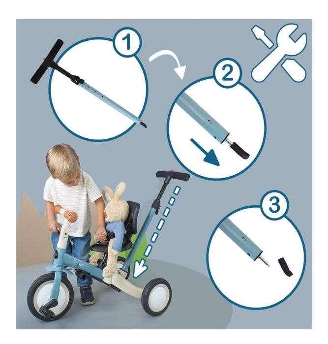 Triciclo / Bicicleta Evolutiva Gyro 5 em 1 (Olmitos) – Como Nova