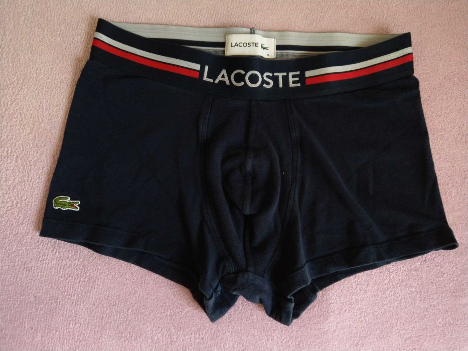 bokerki lacoste haft logo granatowe