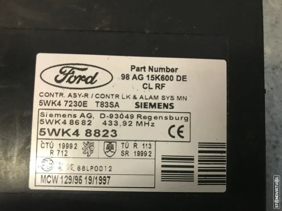 MODULO DO FECHO CENTRAL FORD FOCUS MK1 98-03 98AG-15K600-DE