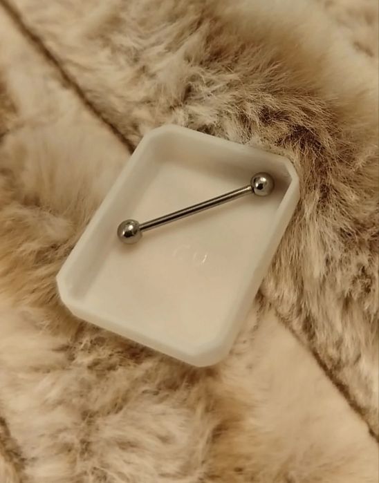 Kolczyk do piercingu srebrny stal nierdzewna