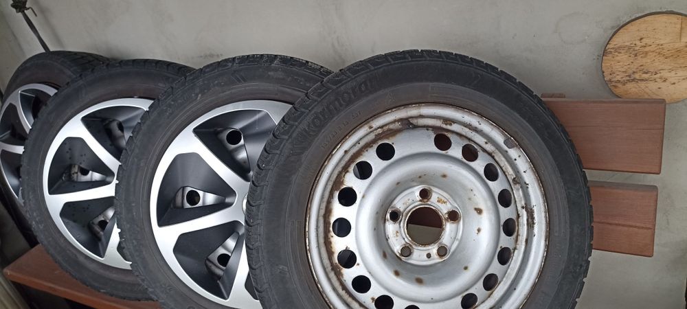 Komplet 5 kół stal-zima