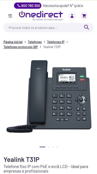 NOVO- Telefone fixo com POE e ecrã LCD -para empresas e profissionais